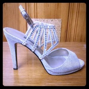 Silver Special Occasion "bling" Heels